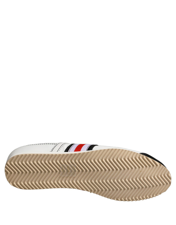White Leather Japan Low Top Sneakers Shoes Black And