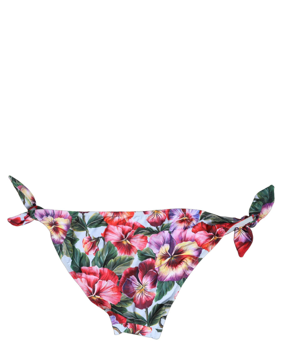 Multicolor Floral Swimsuit Bikini Bottom Swimwear Nylon Elastane Clothing