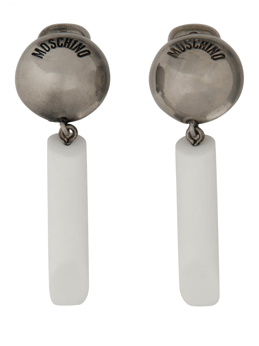 Logo Earrings White Polyethylene