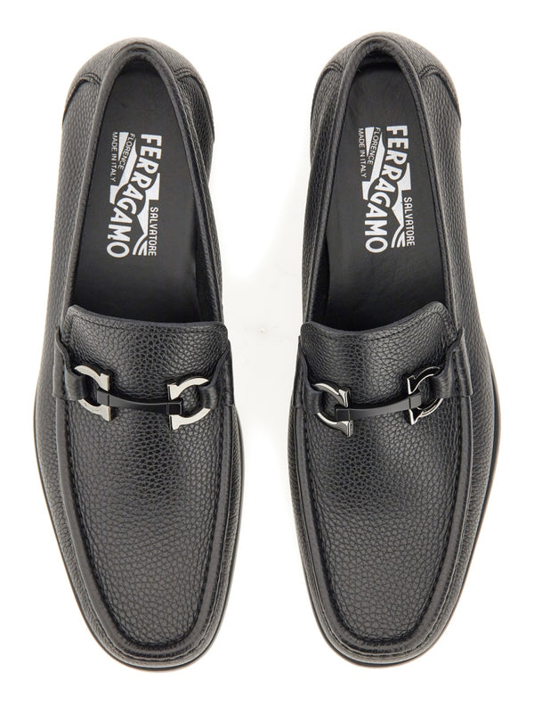 Loafers Gancini Ornamento Brown Leather
