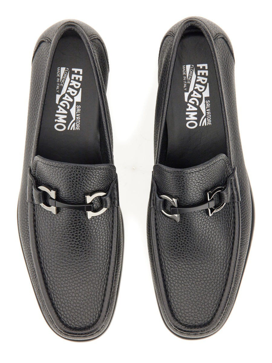 Loafers Gancini Ornamento Brown Leather