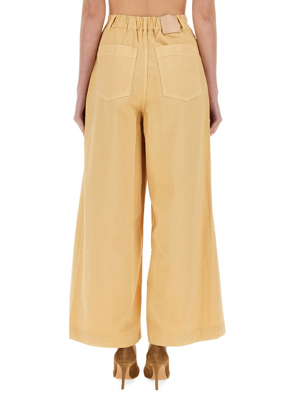 Superflare Sporty Pants Yellow Cotton Trousers