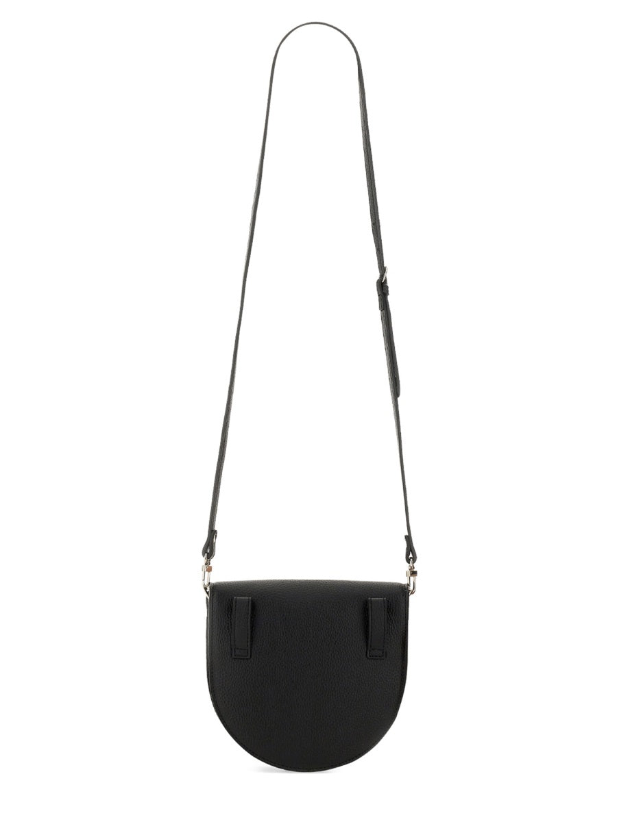 Shoulder Bag Saddle Black Polyurethane