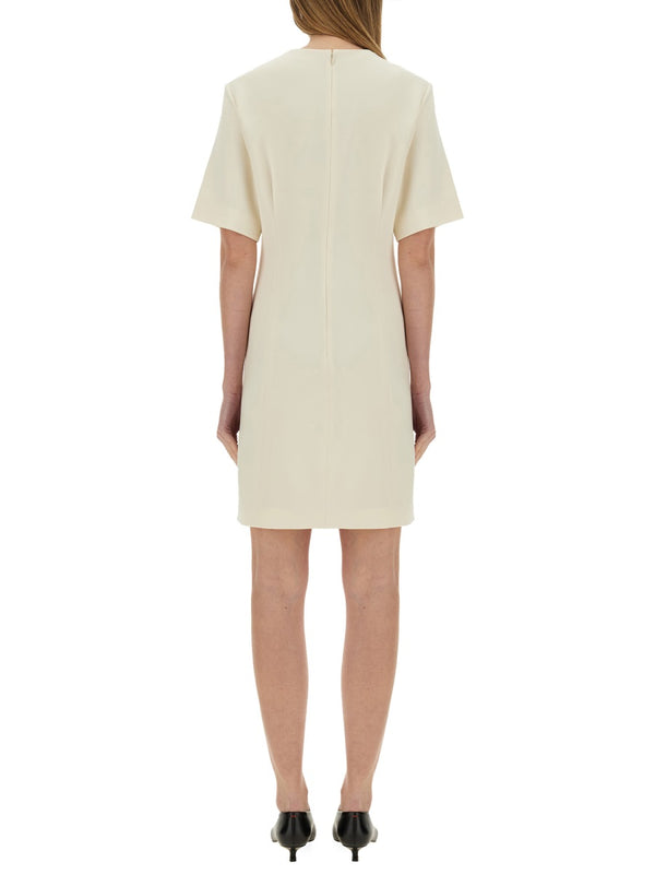 Boxy Short Dress Ivory Triacetate
