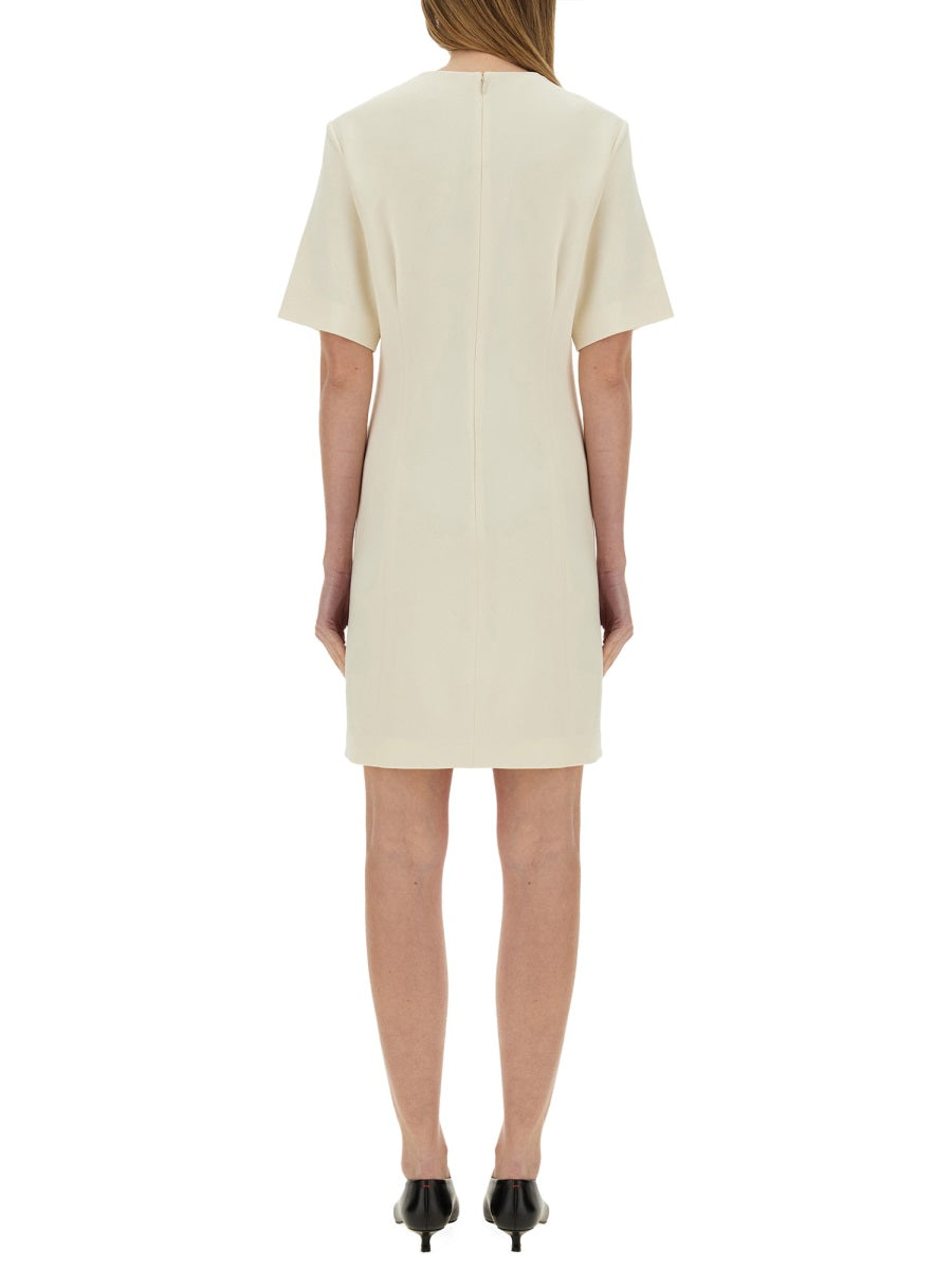 Boxy Short Dress Ivory Triacetate