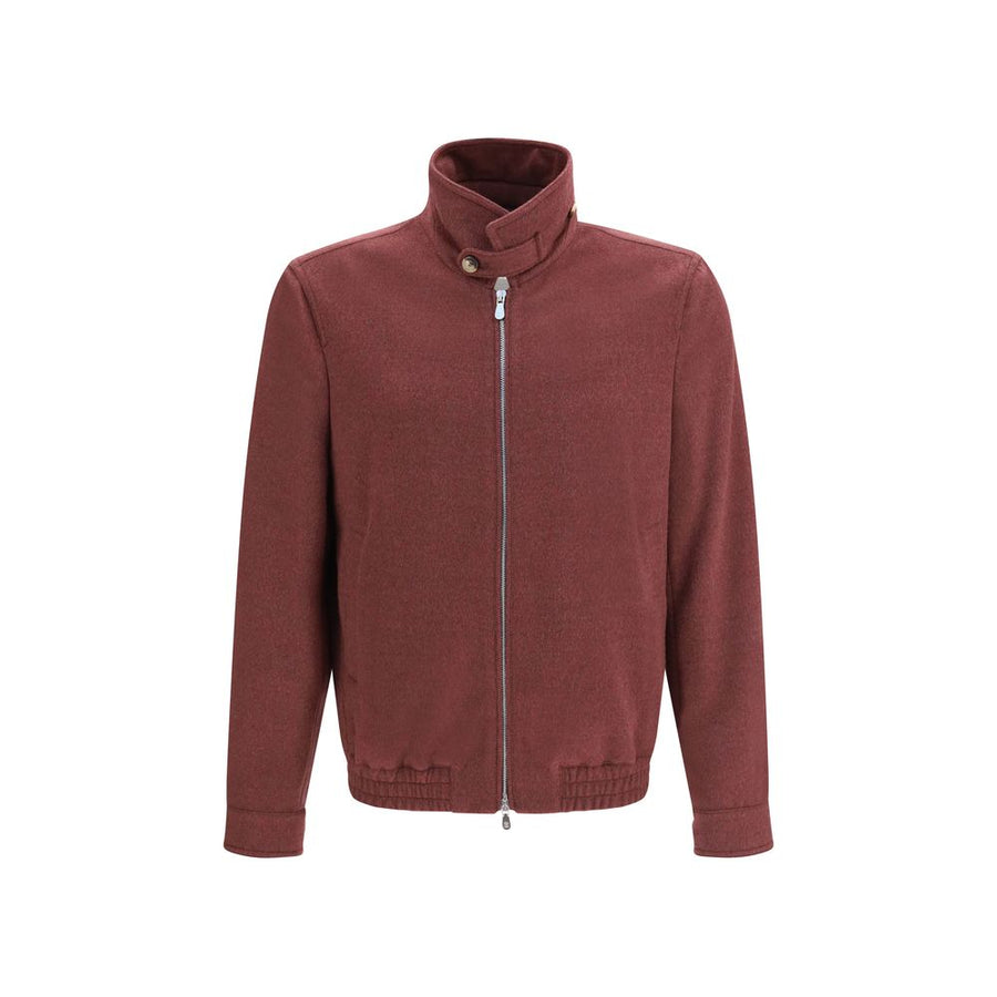 Bordeaux Wool Oves Aries Full-Length Jacket Clothing