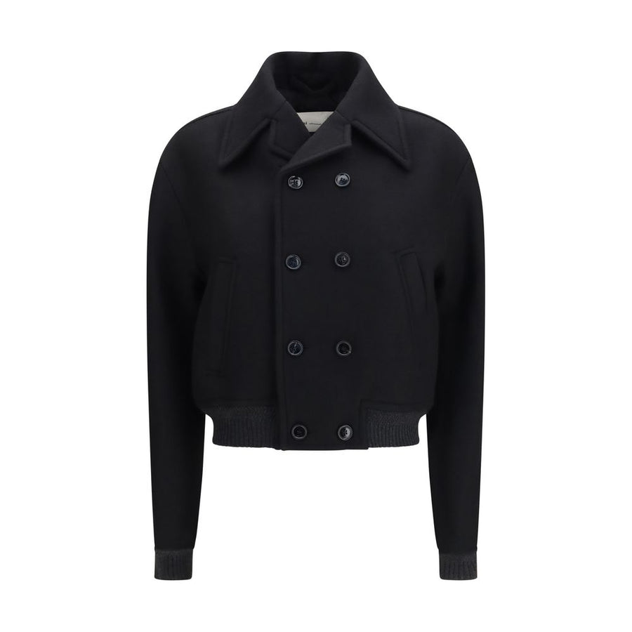Black Wool Oves Aries Bomber Clothing