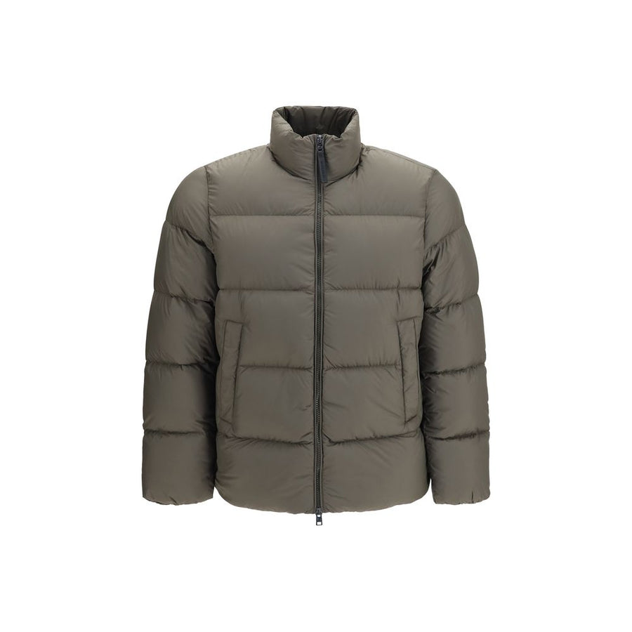 Bicolor Goose Down Full-Length Jacket Clothing