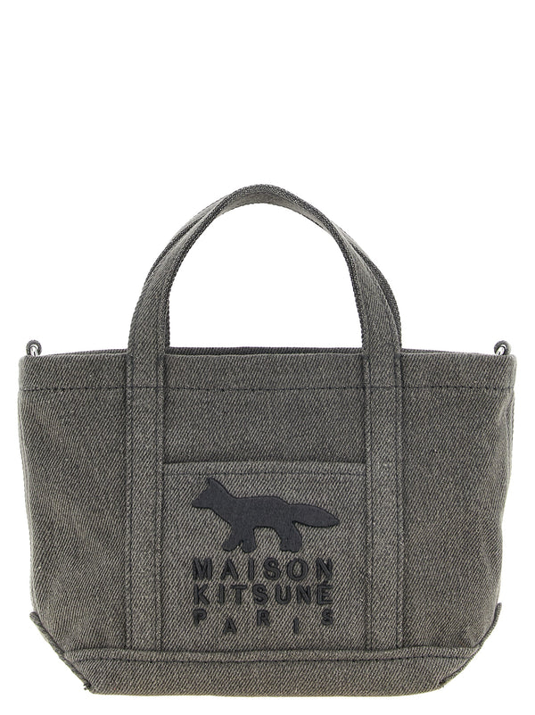 Gray Cotton Tote Bag