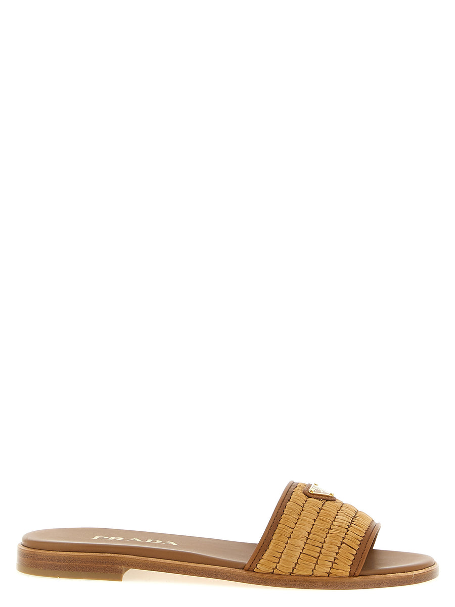 Brown Viscose Slides Shoe