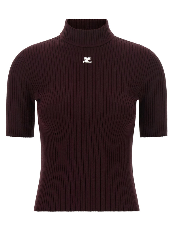 Bordeaux Viscose Sweatshirt Clothing