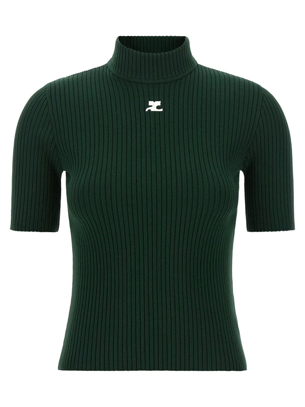 Bicolor Viscose Turtleneck Clothing