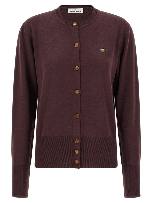 Bordeaux Wool Cardigan Clothing