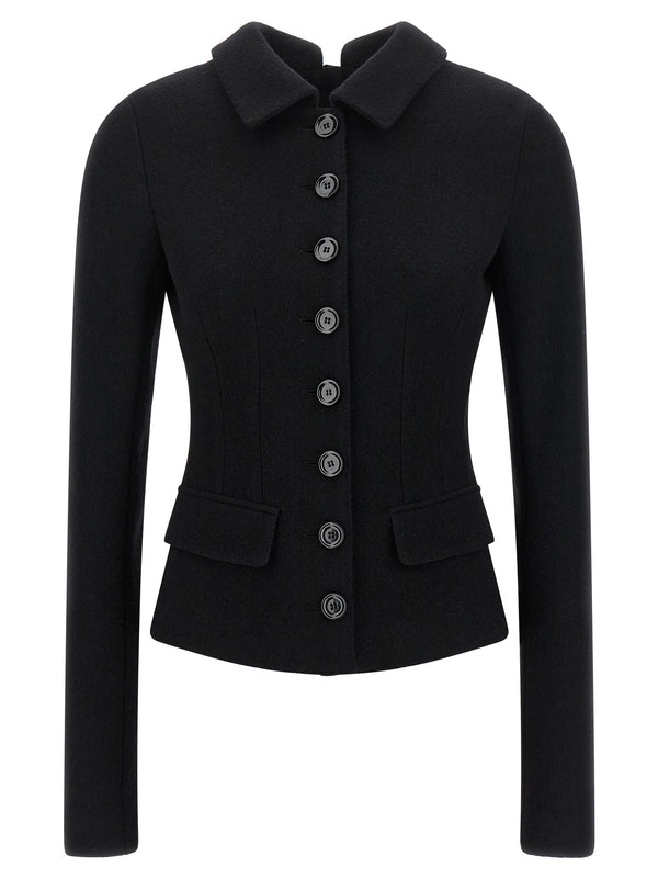 Black Virgin Wool Blazer Clothing