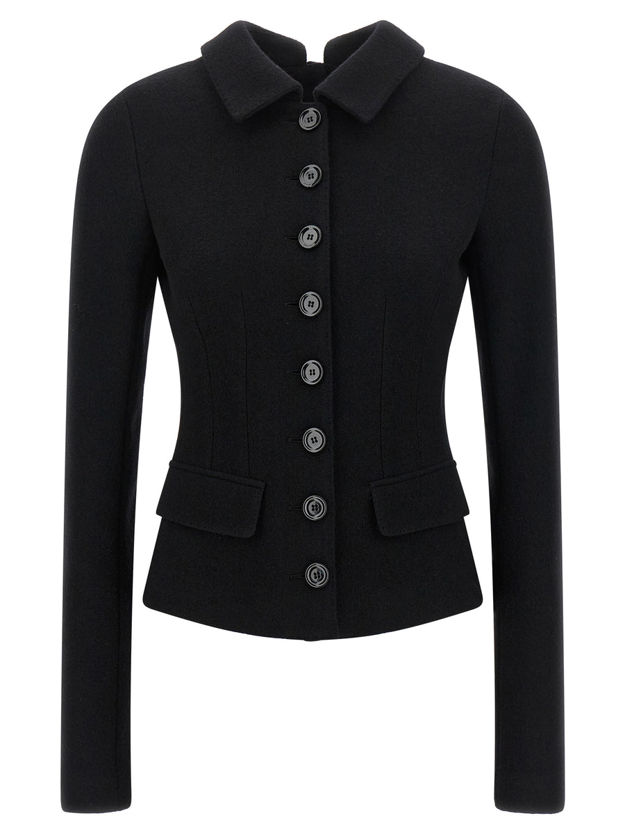 Black Virgin Wool Blazer Clothing