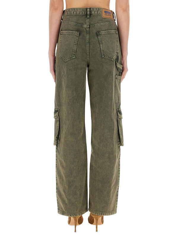 Cargo Jeans Military Green Cotton
