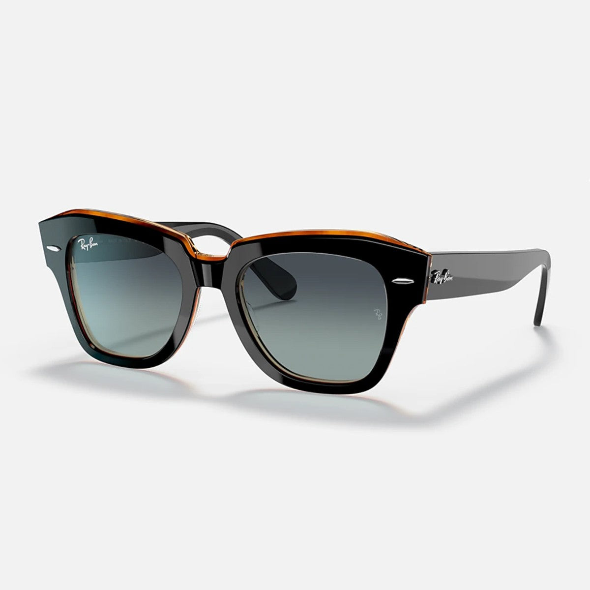 State Street Nero Acetate Occhiali Sole