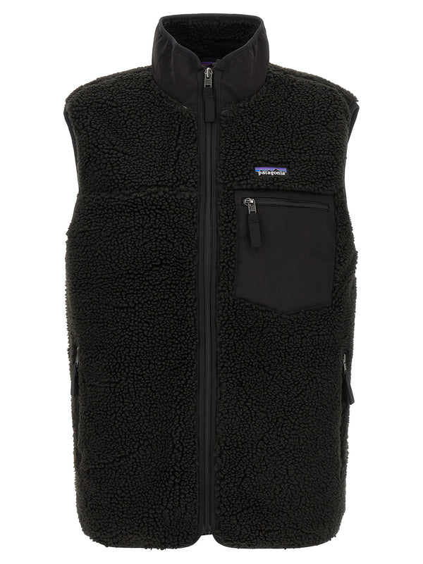 Black Polyester Sleeveless Jacket Clothing