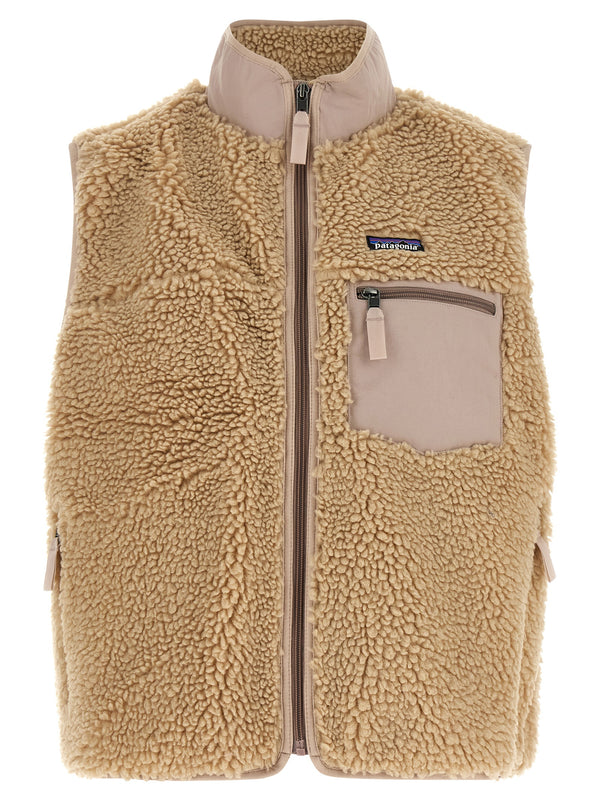 Beige Polyester Sleeveless Jacket Clothing
