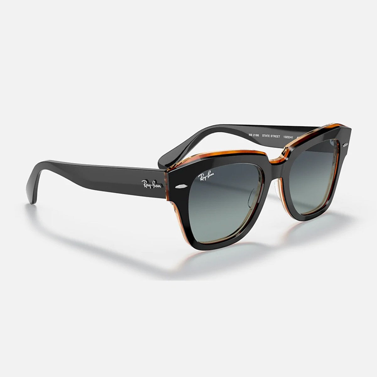 State Street Nero Acetate Occhiali Sole