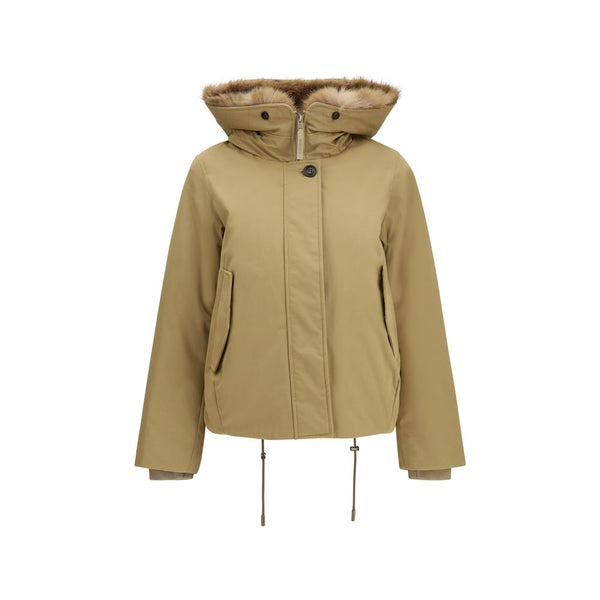 Beige Cotton Parka Clothing