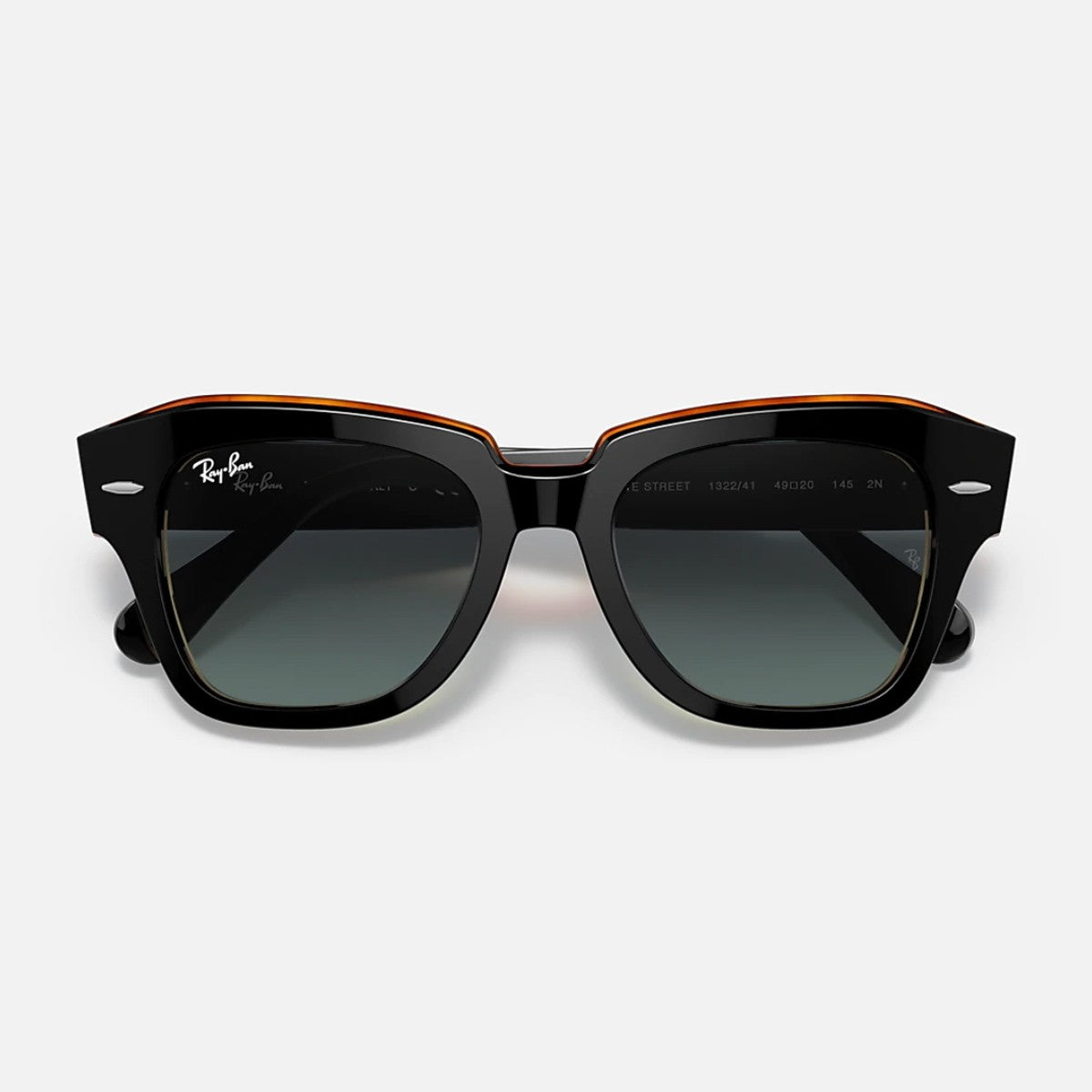 State Street Nero Acetate Occhiali Sole