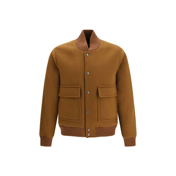 Brown Wool Oves Aries Bomber Clothing