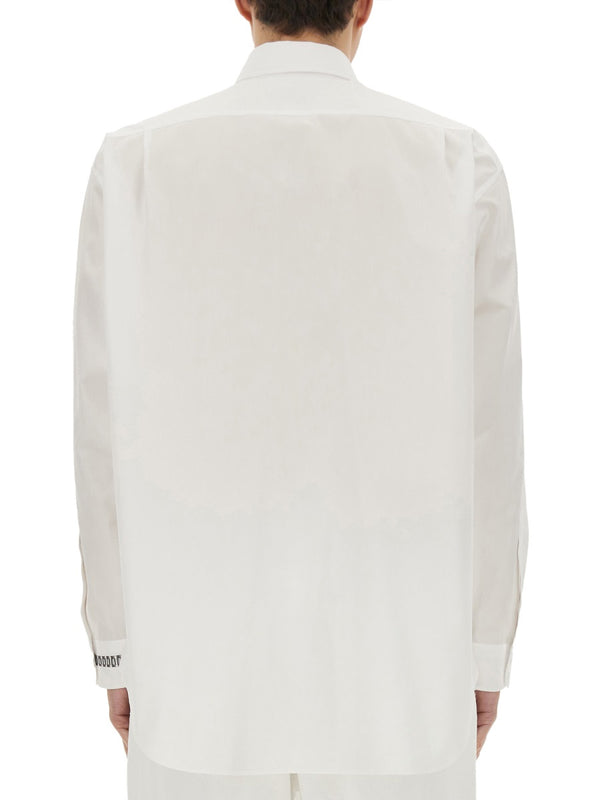 Wristwatch Print Shirt White Cotton