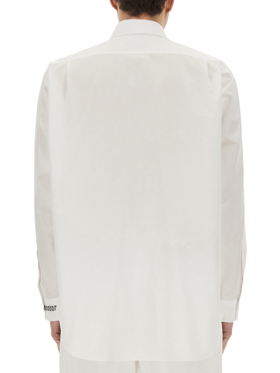 Wristwatch Print Shirt White Cotton