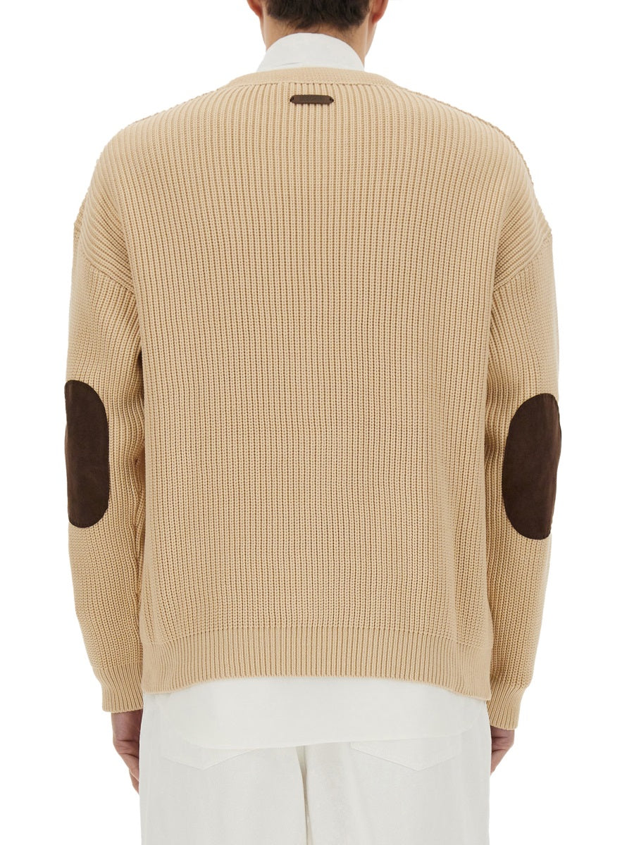 Organic Cotton Blend Cardigan Beige Jumpers