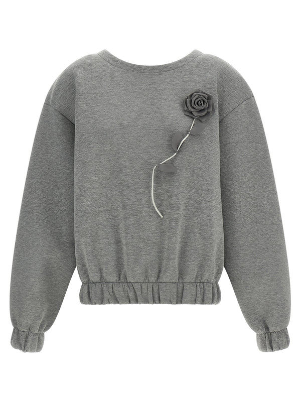 Gray Viscose Sweatshirt Clothing