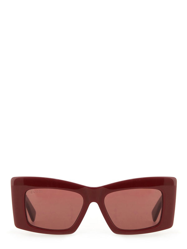Sunglasses Square Red Acetate