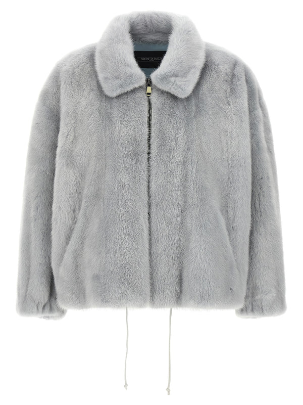 Gray Mink Full-Length Jacket Clothing