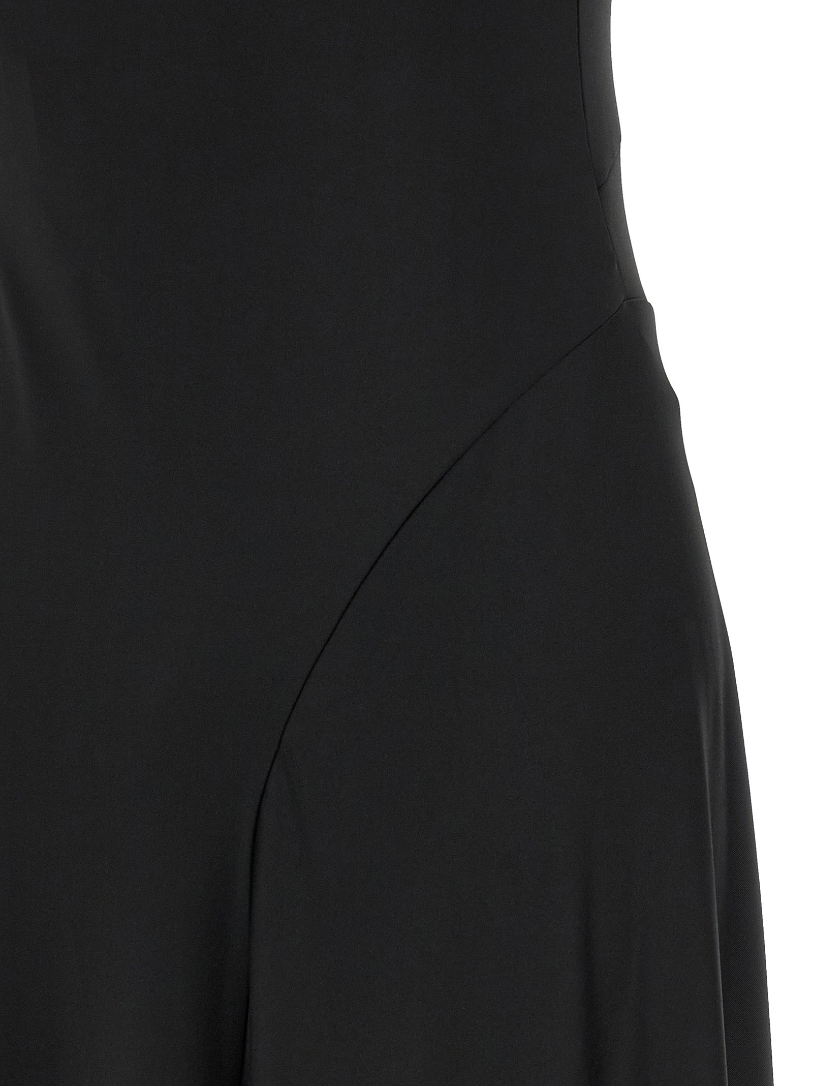 Zipped front dress Black Polyester
