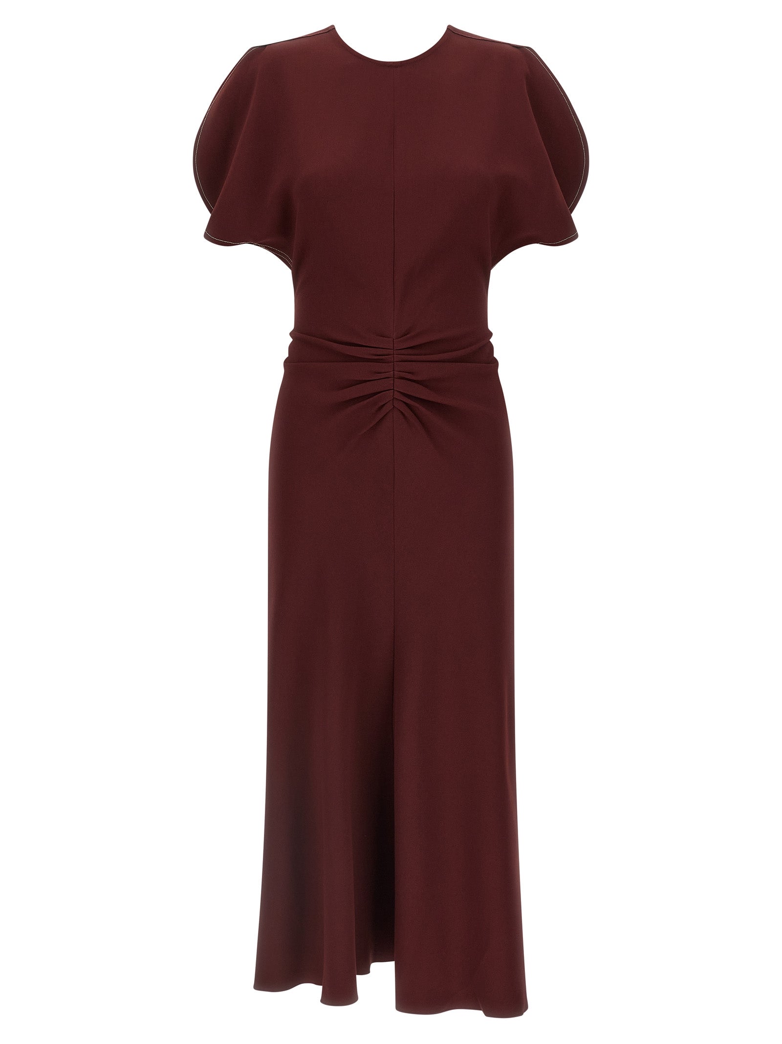 Bela Dress Bordeaux Viscose Acetate Elastane