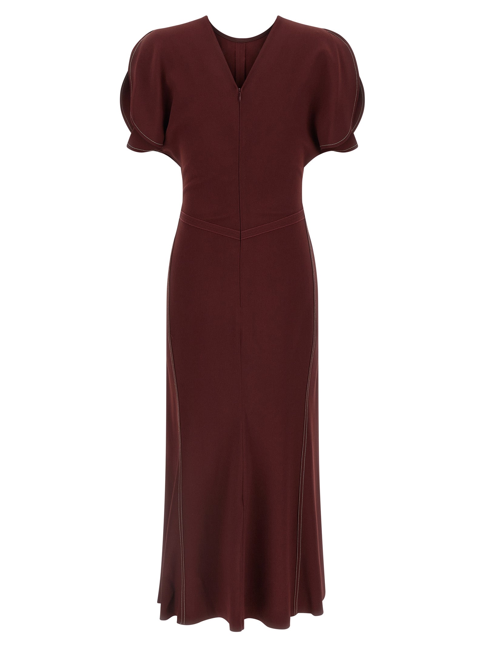 Bela Dress Bordeaux Viscose Acetate Elastane