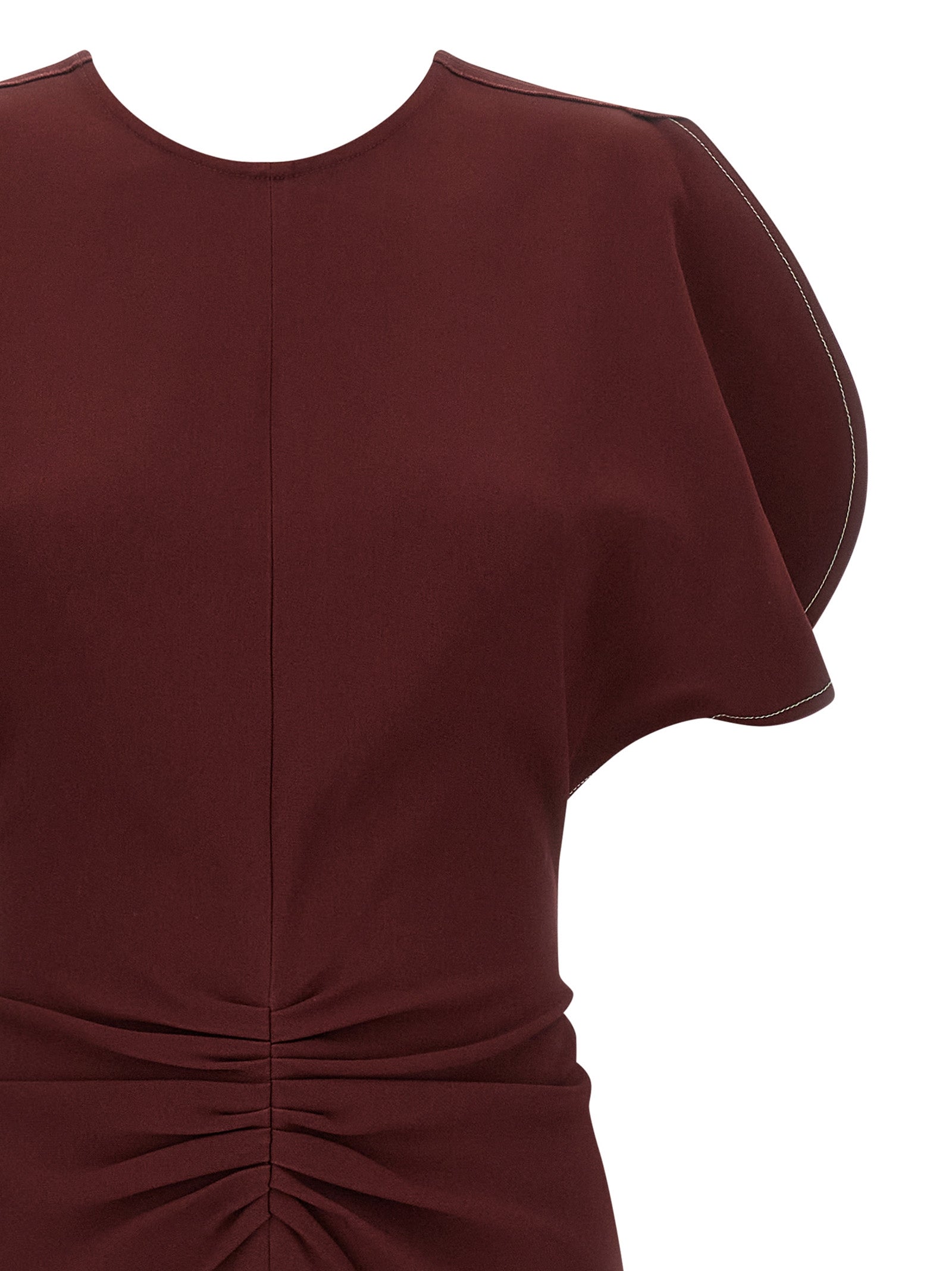 Bela Dress Bordeaux Viscose Acetate Elastane