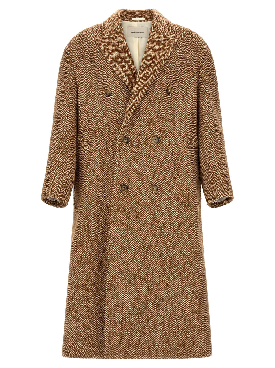 Brown Virgin Wool Coat Clothing