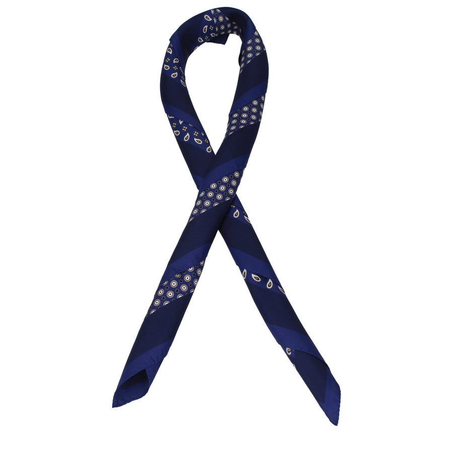 Blue Silk Foulard Accessory