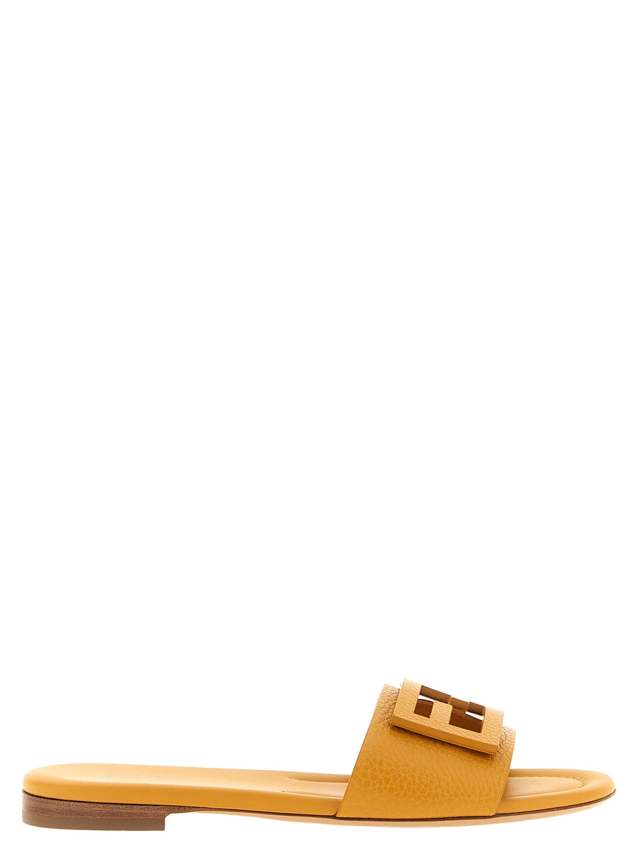 Multicolor Calfskin Slides Shoe
