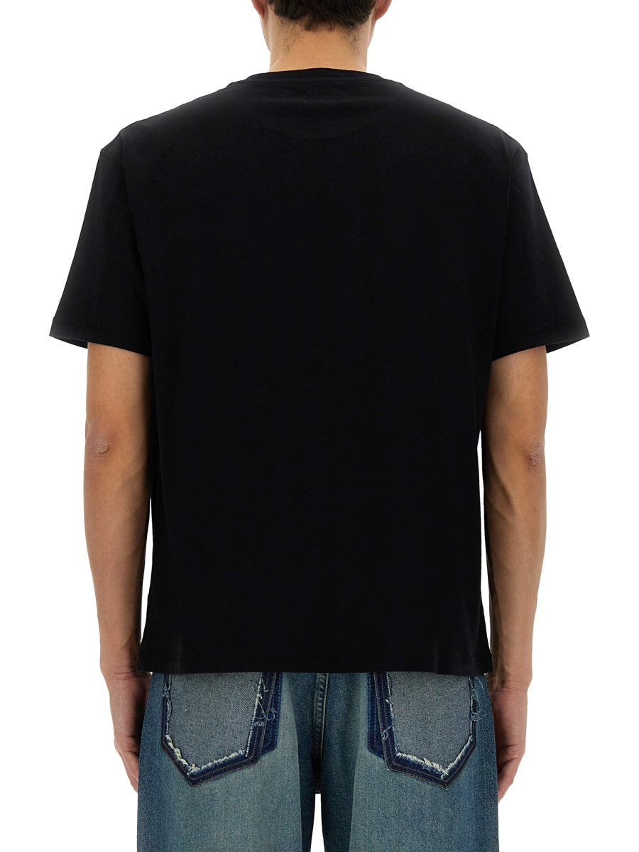 Crystal Logo T-Shirt Black Cotton T-shirts