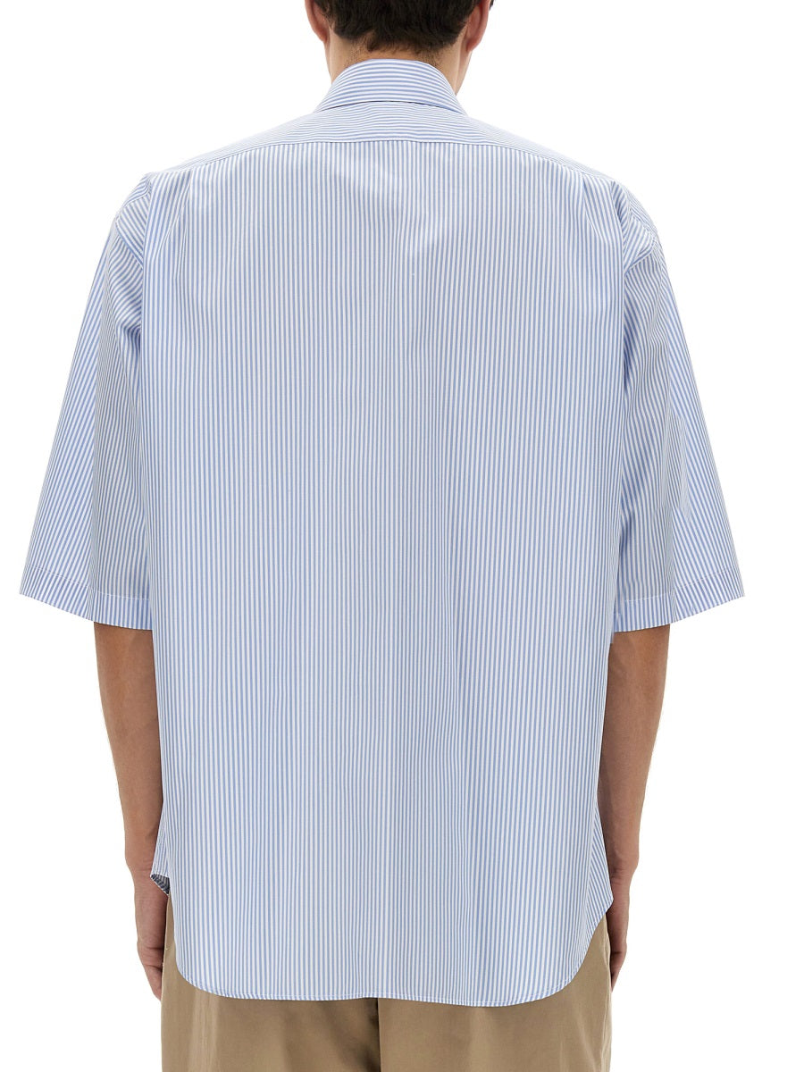 Cuff Details Shirt Baby Blue Cotton