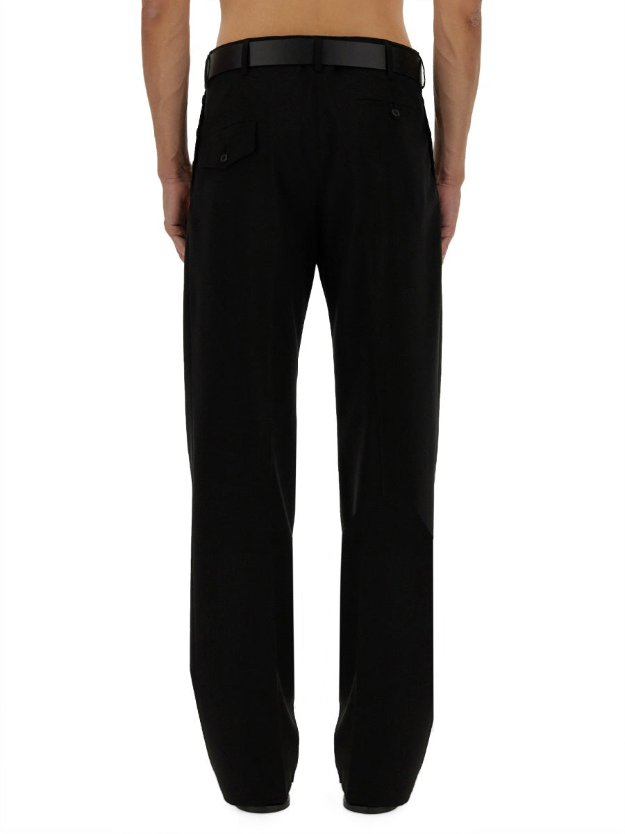 Wool Pants Black Virgin Trousers