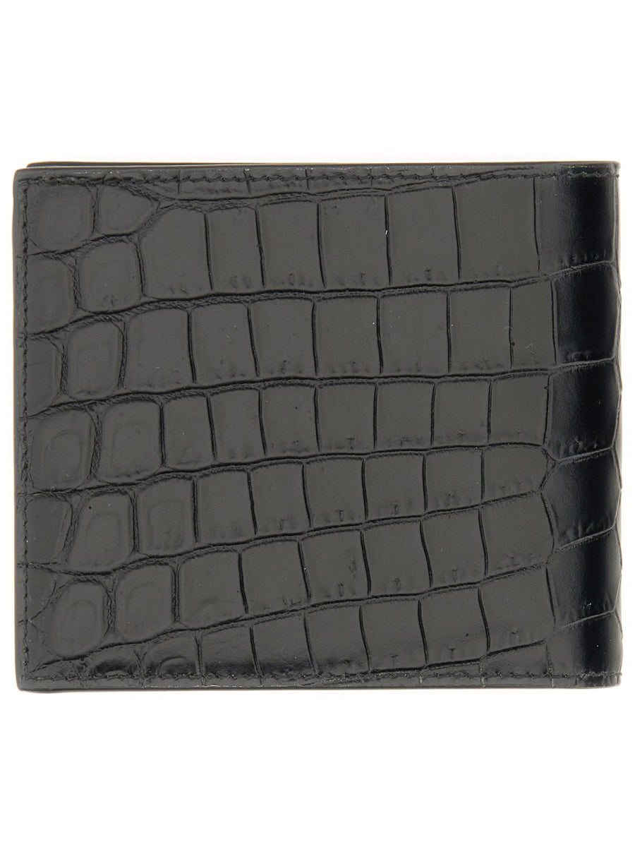 Bifold Wallet Black Leather & Purses