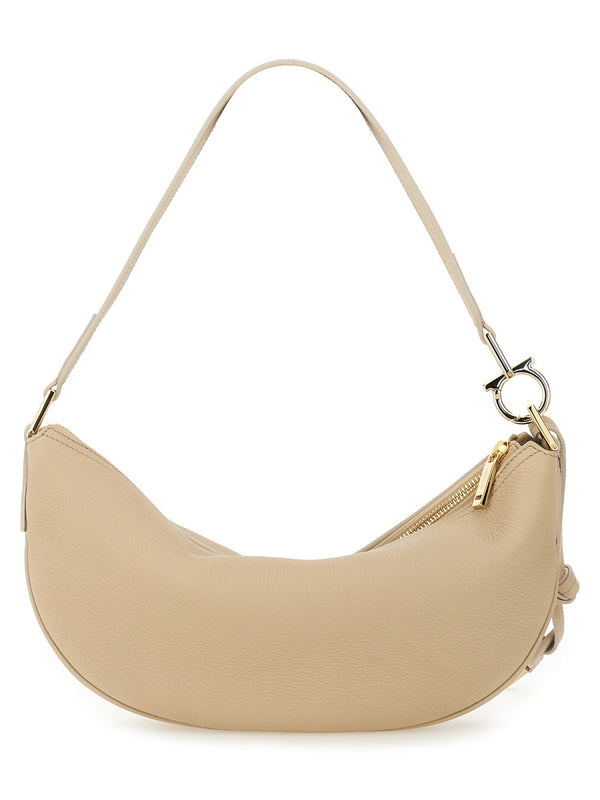Hobo S Bag Beige Calf Leather Shoulder