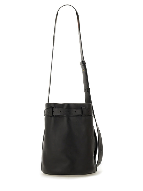 Tie Me Bucket Bag Black Polyamide Shoulder