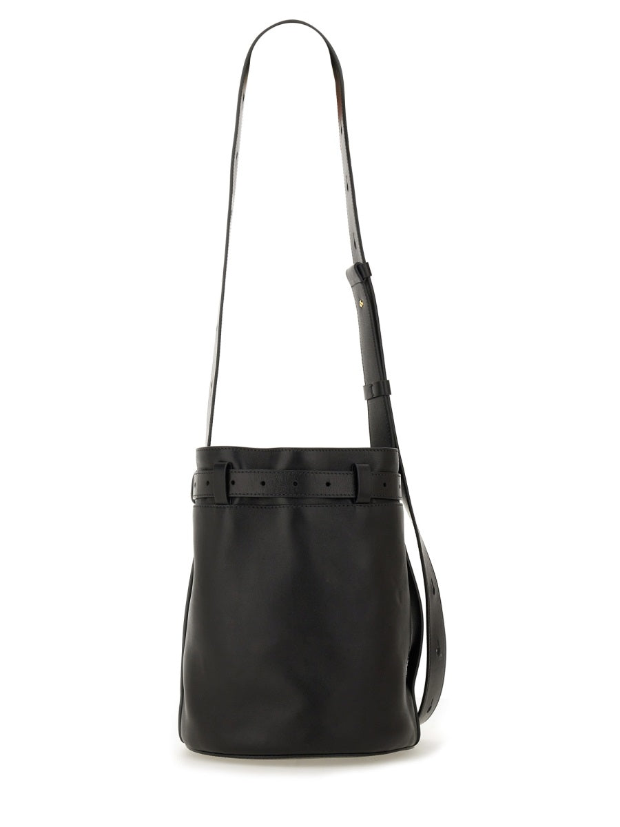 Tie Me Bucket Bag Black Polyamide Shoulder