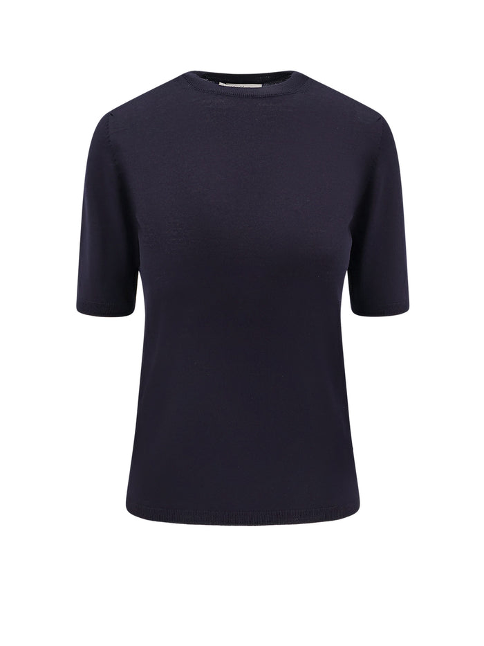 Max Mara T-Shirts And Polos Blue Lana Vergine