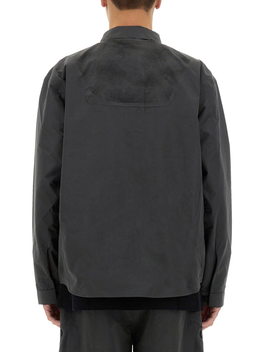 Laser Cut Shirt Grey Polyester