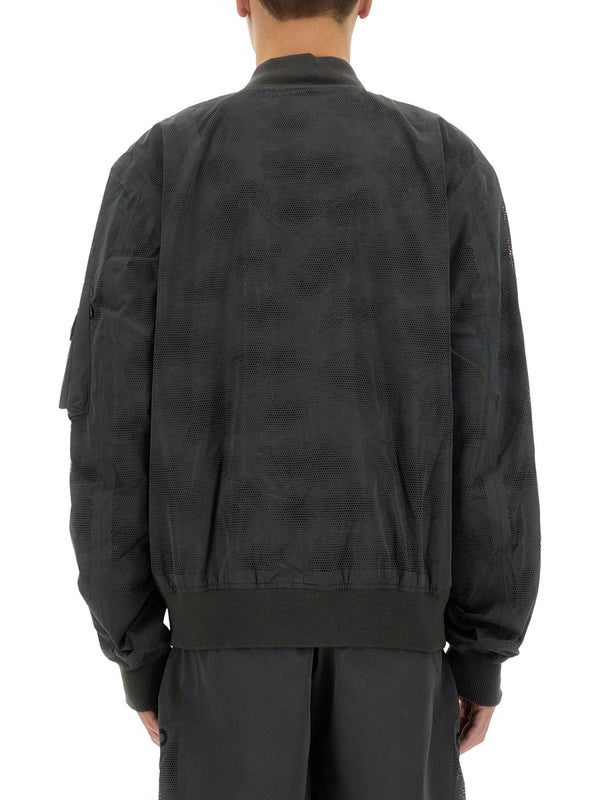 Laser Cut Jacket Grey Polyester
